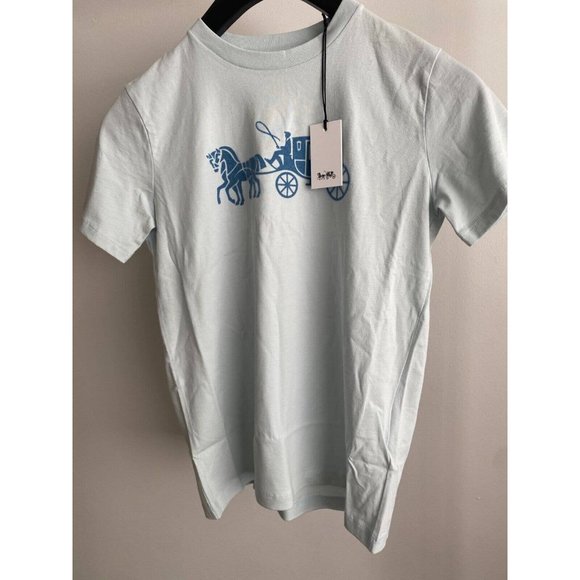 NWT Coach Signature T-Shirt Baby Blue (Small) 1054 - Picture 3 of 13